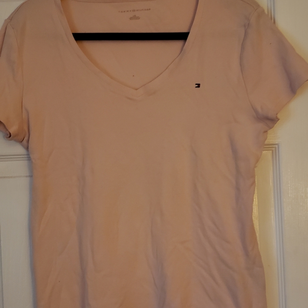 Tommy Hilfiger Pink cotton Tee shirt Size Large